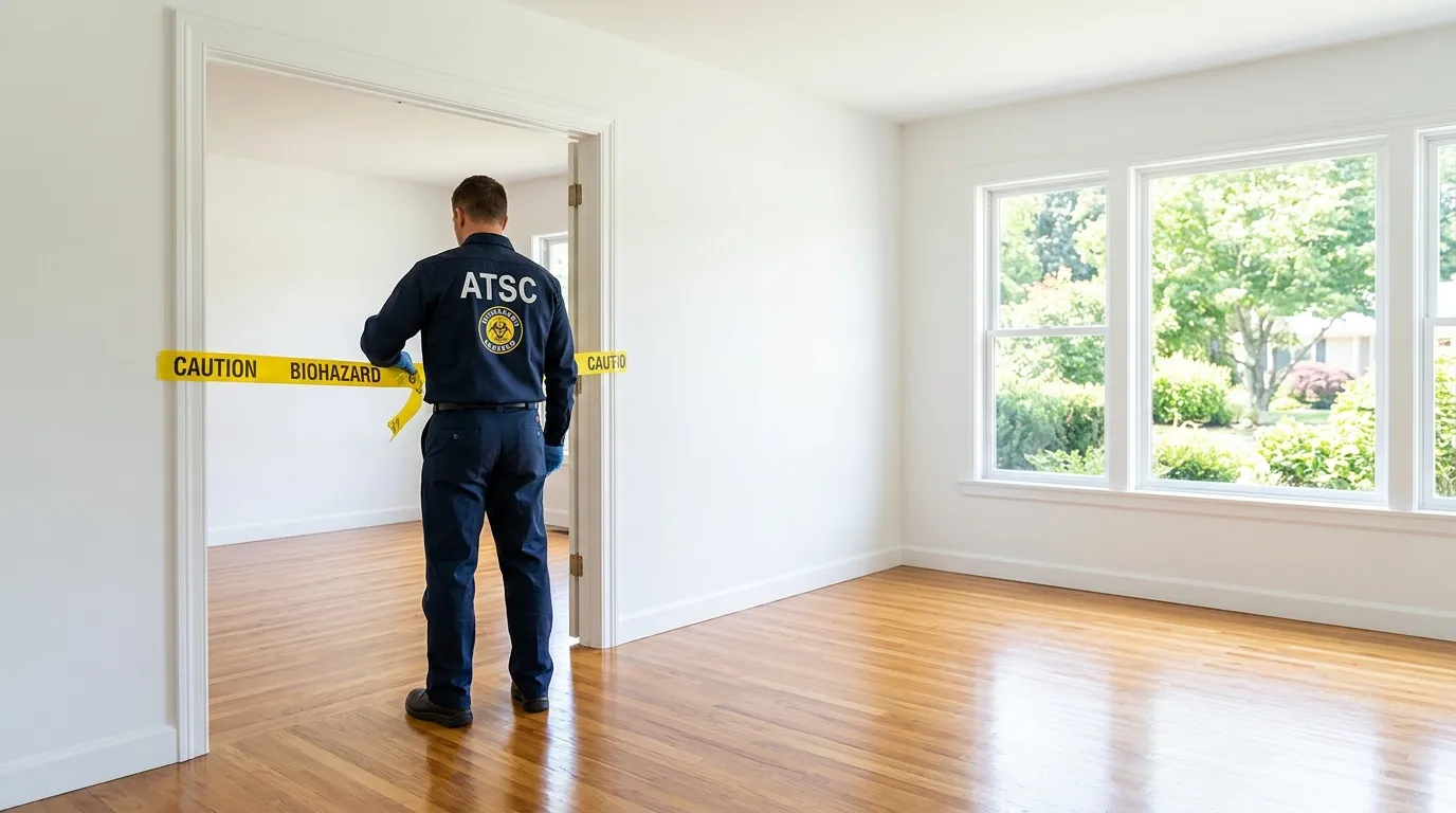 Certified biohazard cleanup crew performing Decomposition Cleanup in North Gates